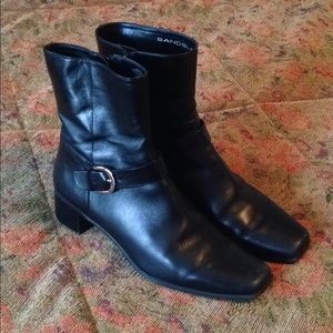 Bandolino black leather square toed boots BUNDLE